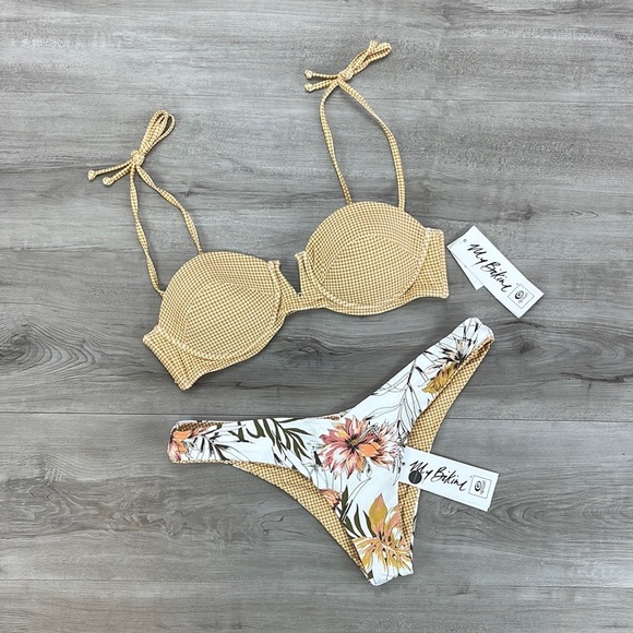 Rip Curl Tan and Floral Bikini Set - Picture 2 of 16